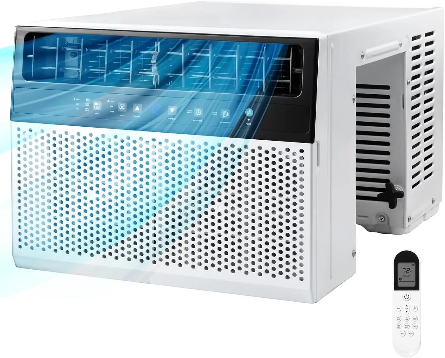 

Saddle Window Air Conditioner, 10,000 BTU Upgrade, U-Shaped Design Cools Up to 450 Sq. Ft., Full Window View Window AC Unit, Low Noise Operation, Cool/Dry/Fan Modes, Ivory White