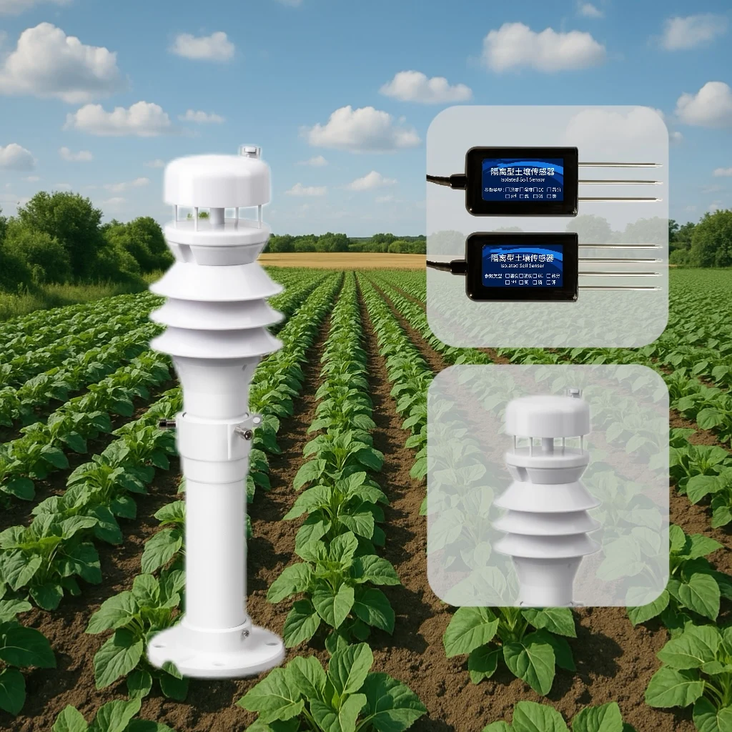All-in-One Weather Station And 8-in-1 Soil Sensor With 4G Data Logger For Smart Farming