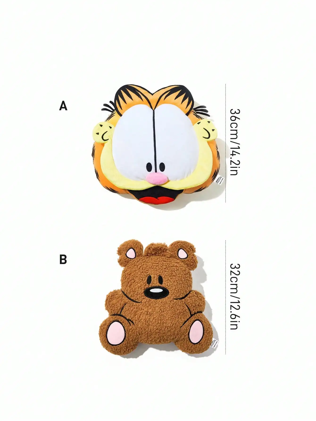 غارفيلد |   SHEIN قطعة واحدة من وسادة رمي القطيفة الكرتونية اللطيفة، نسيج ناعم ومريح، مناسب للغرفة والسيارة والأريكة