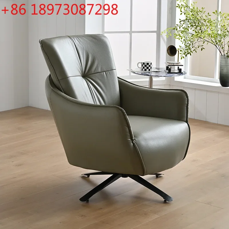 Italian single sofa light luxury living room balcony leisure tiger chair rotatable minimalist single chair