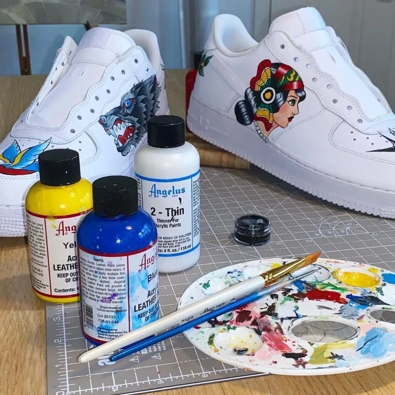 Angelus Acrylic Leather Paint 118ml/4oz Changed Custom-made Hand Painted Graffiti Bag Shoes Paint Without Fading Shoe Culture