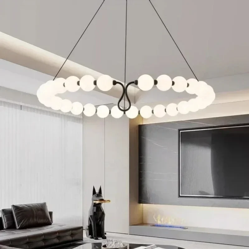 American style minimalist magic bean acrylic ball pendant light living room dining room bedroom hotel Buddha bead pendant light