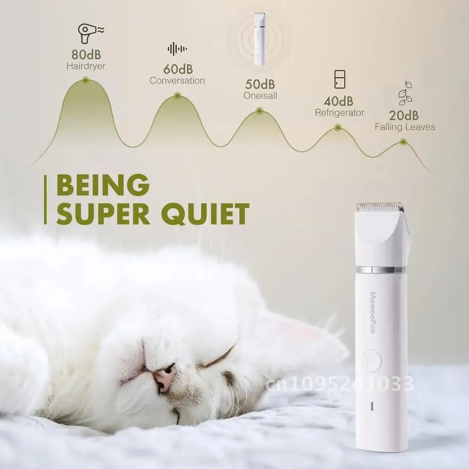 

Mewoofun 4 in 1 Pet Electric Hair Blades with 4 Haircut Dogs Clipper Grinder Recharge Professional Trimmer For Nail Cat Grooming
