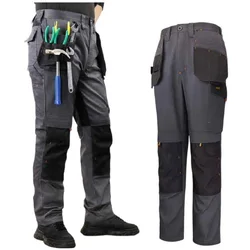 Spring Autumn Multi Pocket Casual Pants With Hanging Tool Bag For Multi Functional Cargo Work Pants