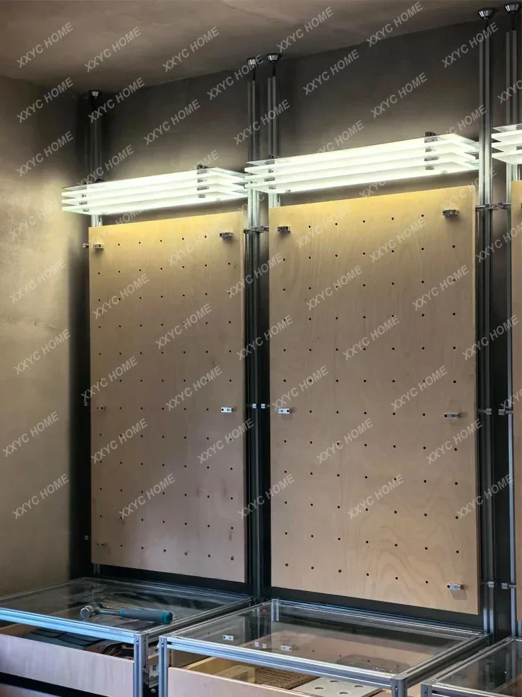 A Jewelry Display Stand Aluminum Profile Shelf Display Case Cabinet Display Stand