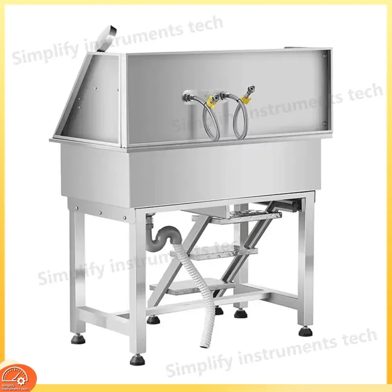 Stainless Steel Dog Grooming Tub with Faucet Drain Pump and Accessories for Professional Pet Washing Station Bath Tub for