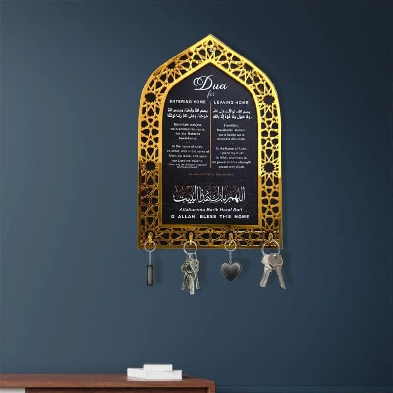 

652F Spiritual Wall Art Key Organizers Durable Acrylic Key Chain Hanger with Spiritual Reminder for Homes Use