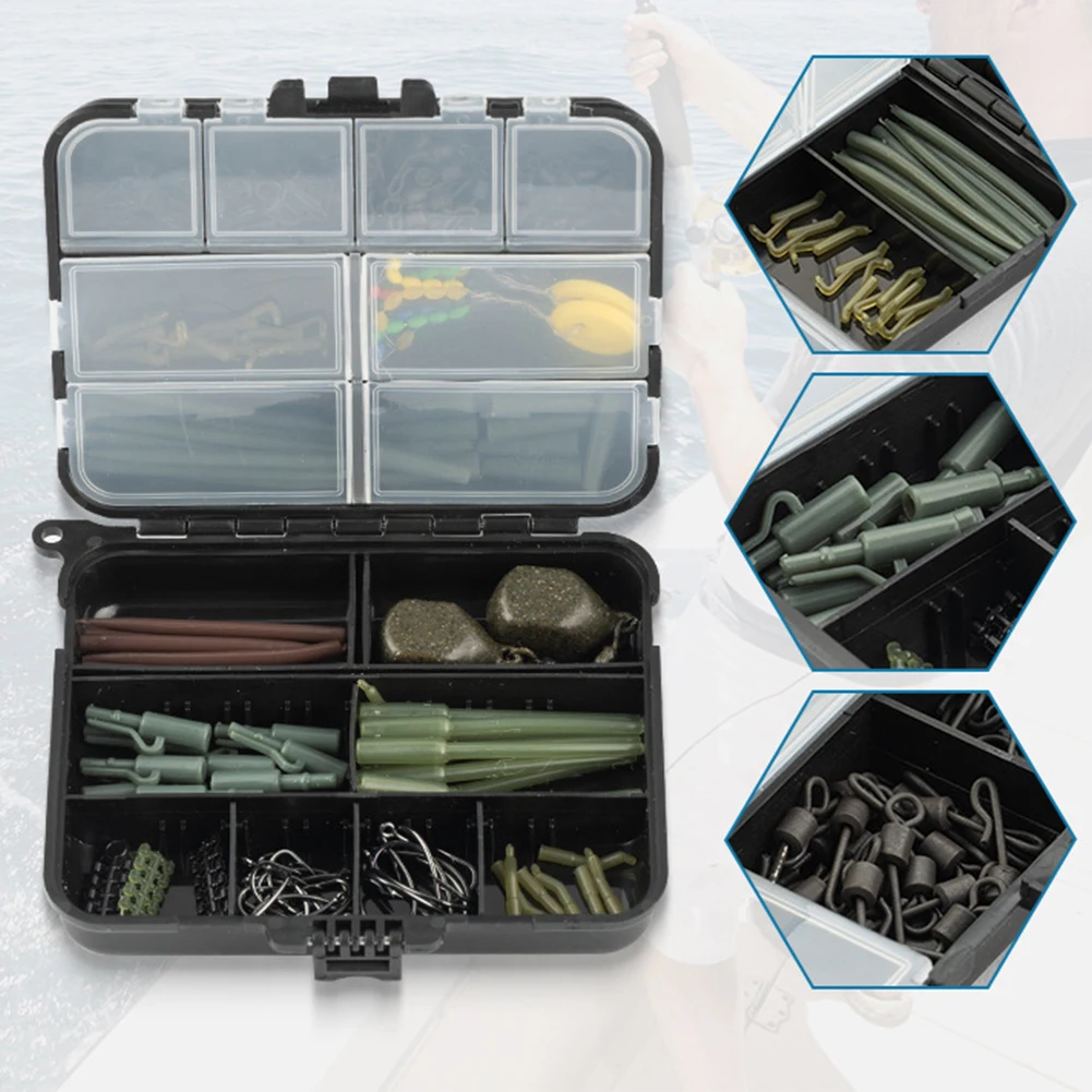 

217 шт., набор аксессуаров для ловли карпа, зажим, быстросменная защелка, поворотные рукава для хвоста, комплект для ловли карпа для оснастки для карпа