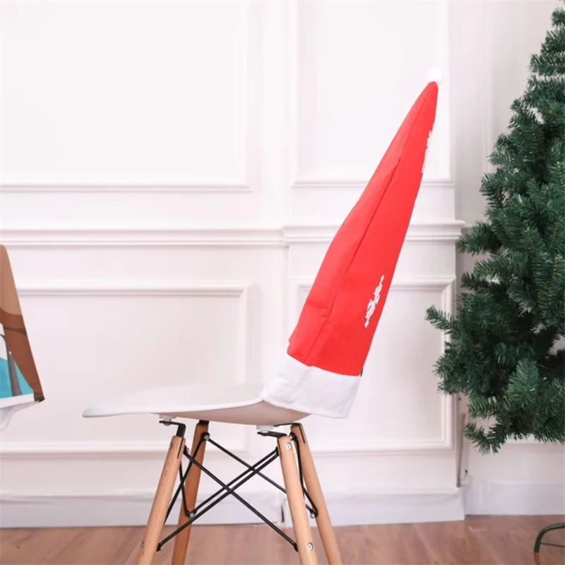 

Red Christmas Decoration Dining Chair Cover Christmas Party Chair Cover Home Decor Snowflake Pattern Christmas Chair Cover