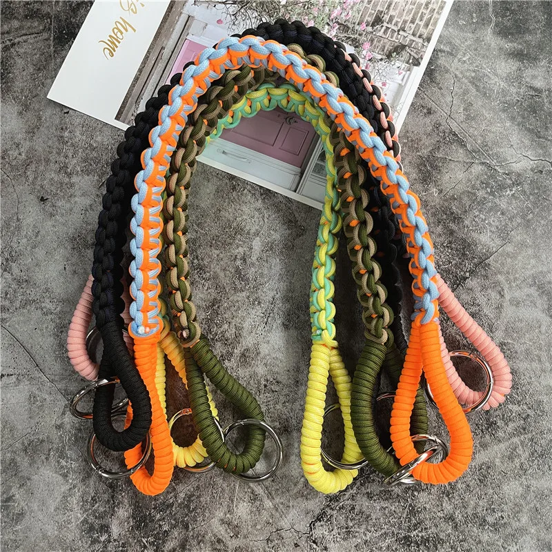 Shoulder Bag for Mobile Phone Lanyard Braided Strap Widen Hand Strap Contrast Bag Accessories Premium Lanyards Universal Rope