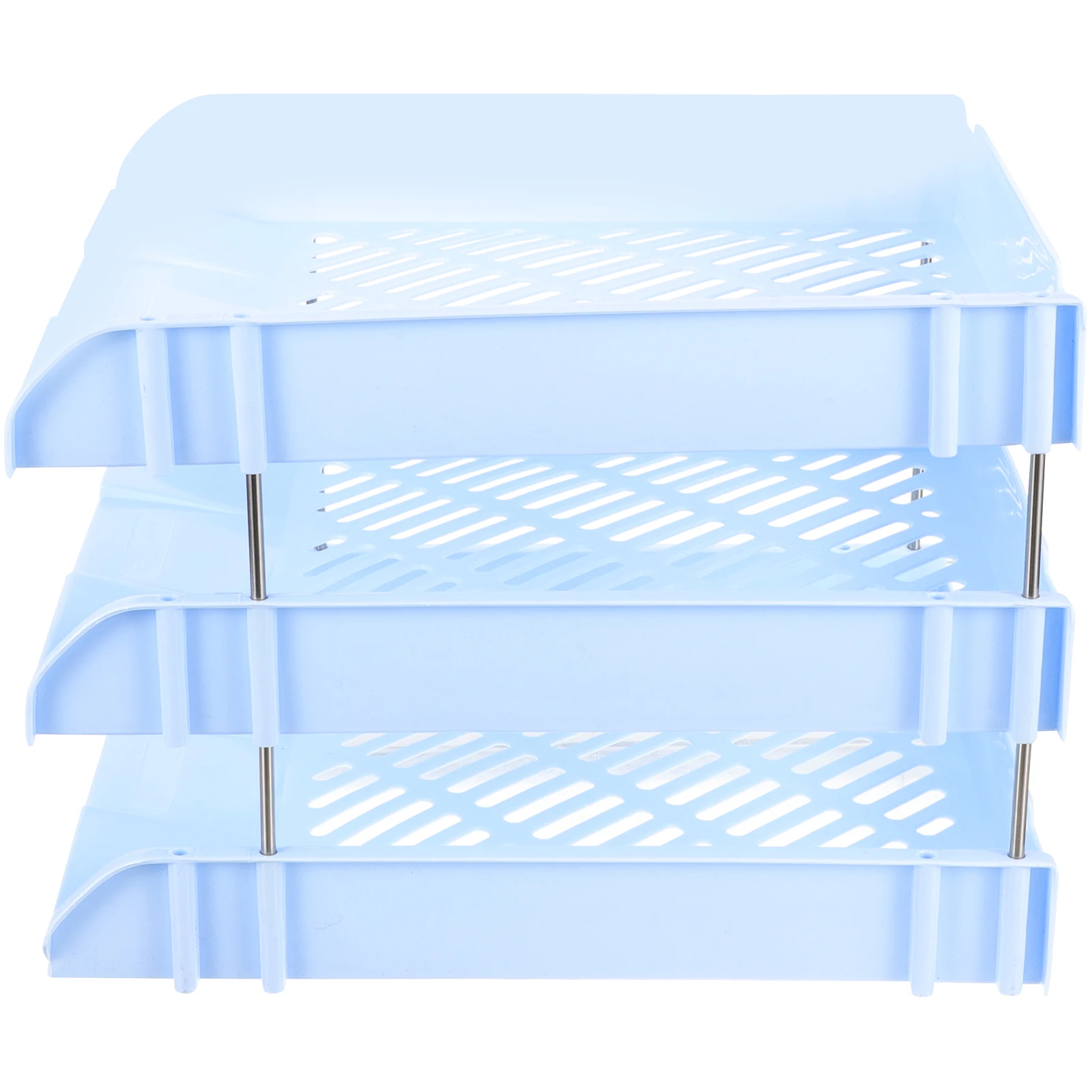 3 Tier Desk Organizer Tray for File Paper Magazine Storage Desktop Organizer for Office Home School Use Stackable Design