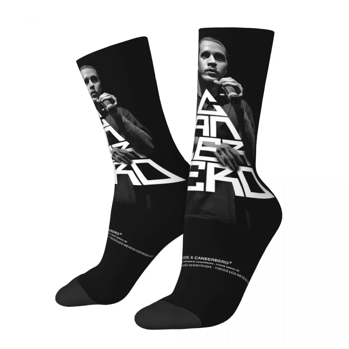 High elasticity polyester fiber 3D printing cosy Unisex Hip Hop Canserbero Interesting Four Seasons Socks