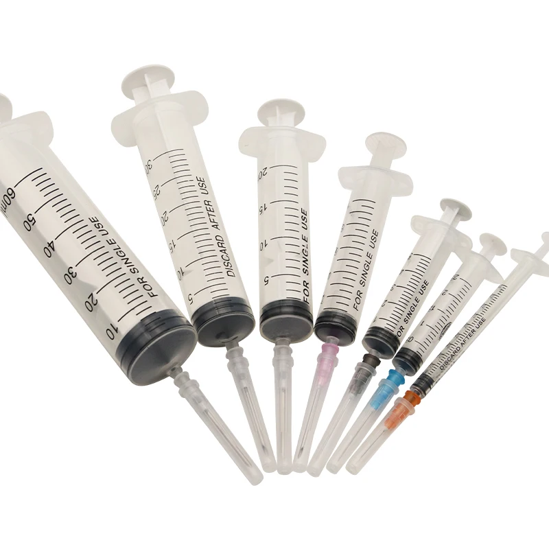 5/10Pcs Disposable Syringes (2.5mL/3mL/5mL/10mL/20mL) with Individual Sealed Packed, with Needles