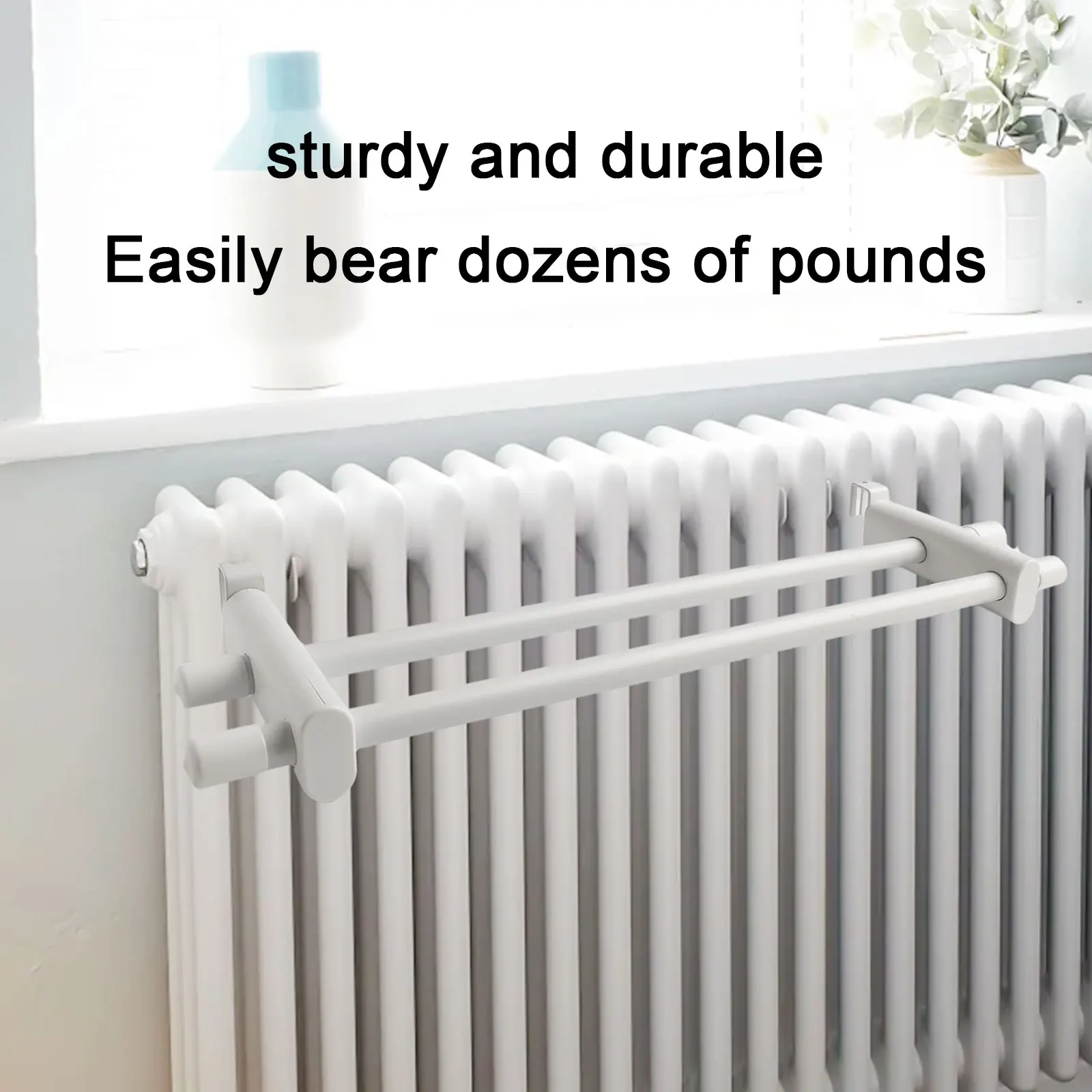 Towel Rail for Radiator Use Compatible with For 0.3 Meter to 2 Meter Heating Units Towel Storage and Organization