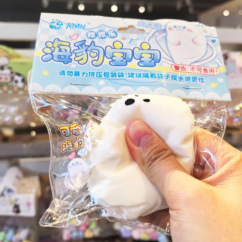 Taba Squishy Kawaii นุ่ม Chubby สีขาวซีลเด็กบีบ Sensual ของเล่น Sea Lion Fidget ของเล่นช้า Rebound สาว Holiday Party ของขวัญ