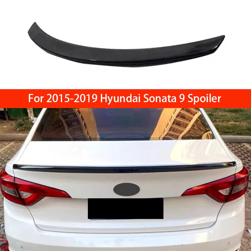 

For 2015-2019 Hyundai Sonata 9 Spoiler High Quality ABS Plastic Car Rear Wing Decoration Rear Trunk Lip Spoiler
