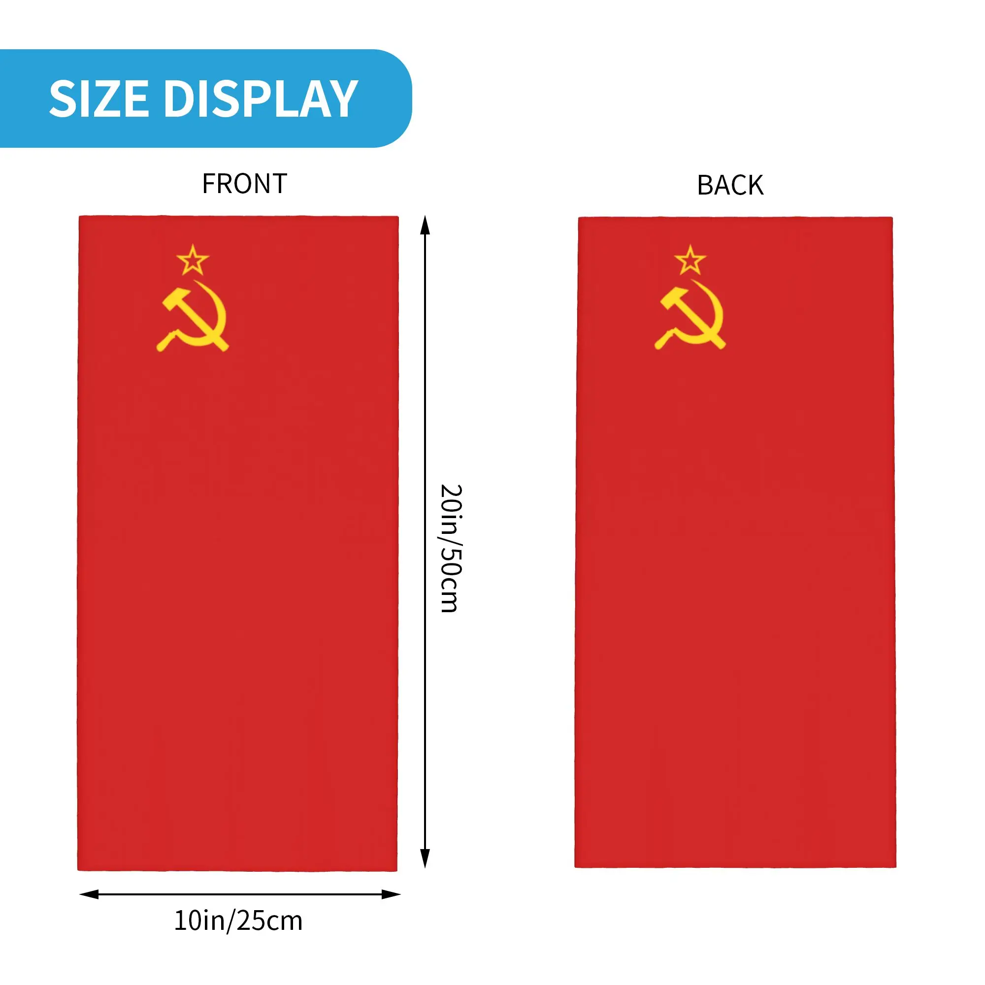 Custom Flag Of The Soviet Union Winter Headband Neck Warmer Women Men Hiking Camping Tube Scarf Russian CCCP Face Bandana Gaiter