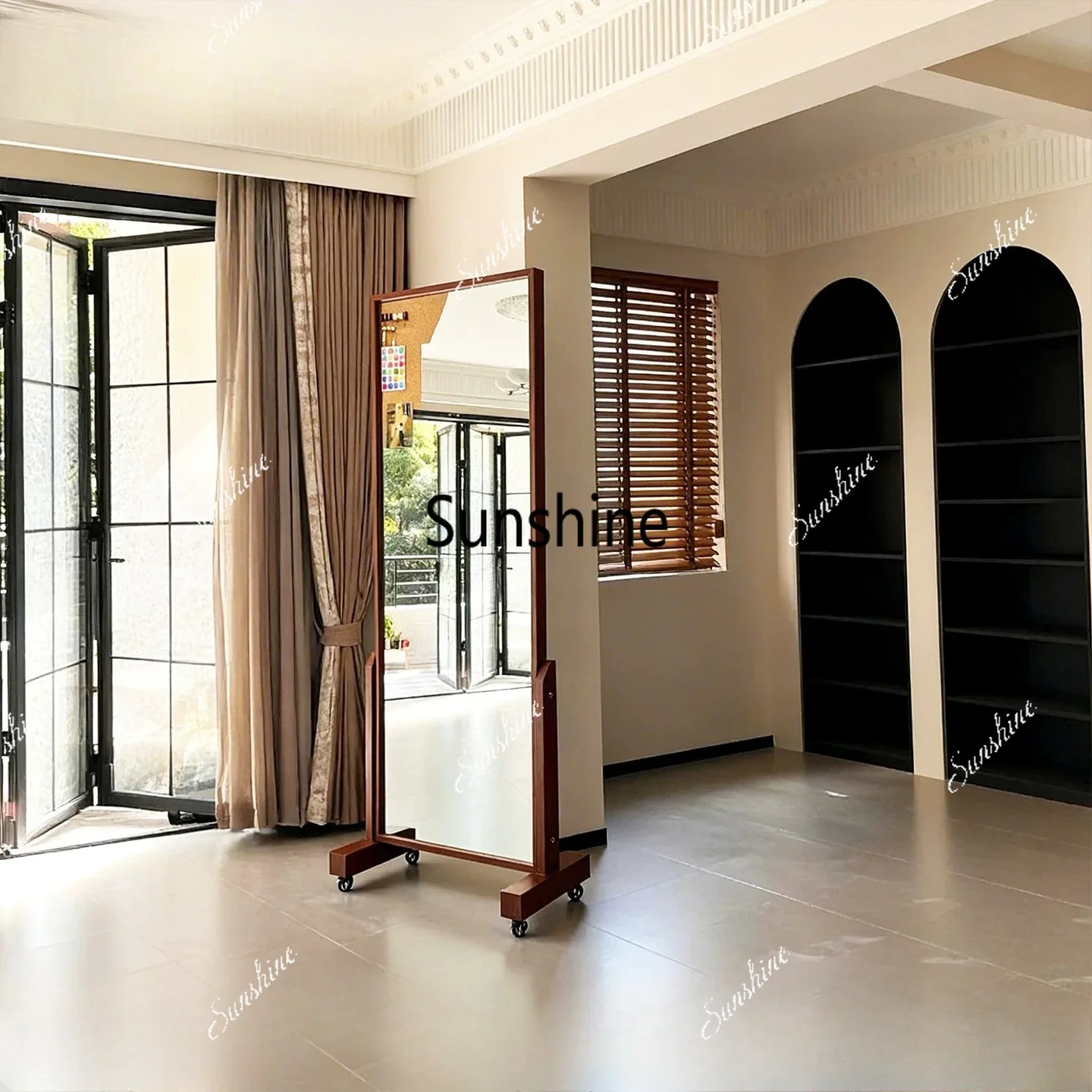 Full-length mirror cork display board integrated fitting mirrorTJ
