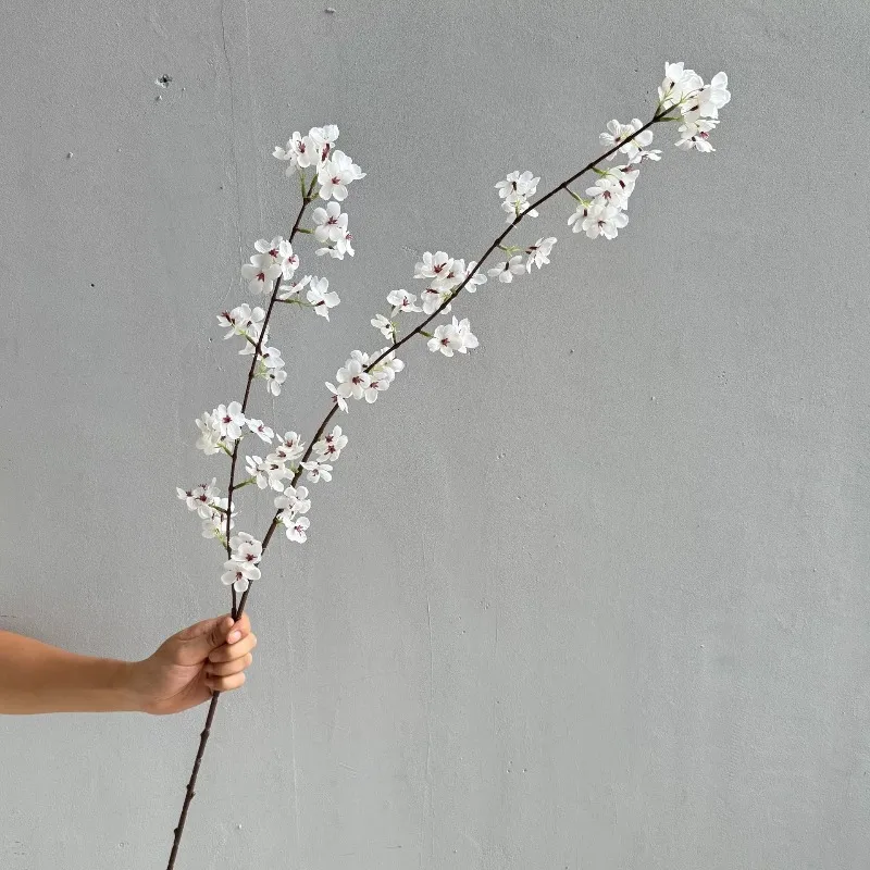 Wunderschöne Künstliche Kirschblütenzweige aus Seide, 114cm, Künstliche Birnenblüten für Wohnzimmer, Party und Hochzeitsdekoration – Detail 5