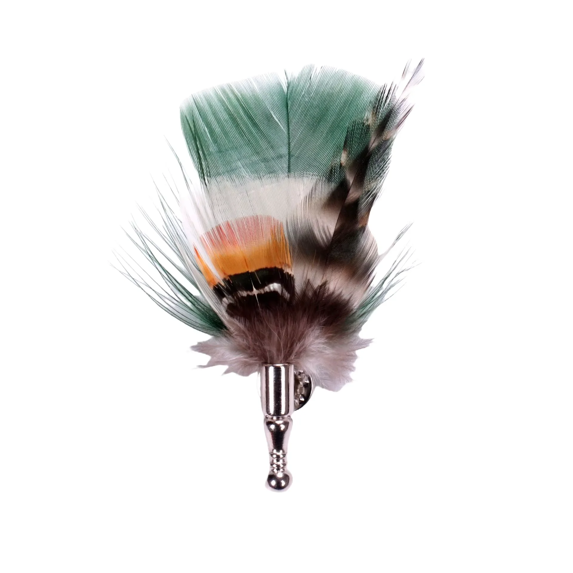 BoYuTe (5 Pieces/Lot) High Quality Handmade Feather Brooch Pins for Men Performance Wedding Suit