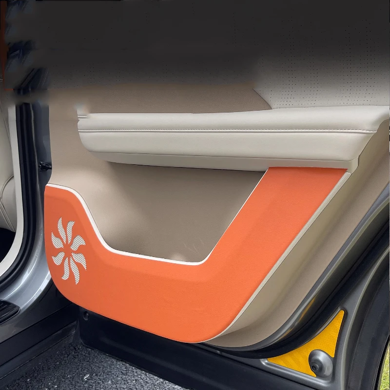 

For Toyota Bz3x 2025 2026 Door Anti-kick Pad Accurate Integrate Easy Clean Leather Material Interior Parts