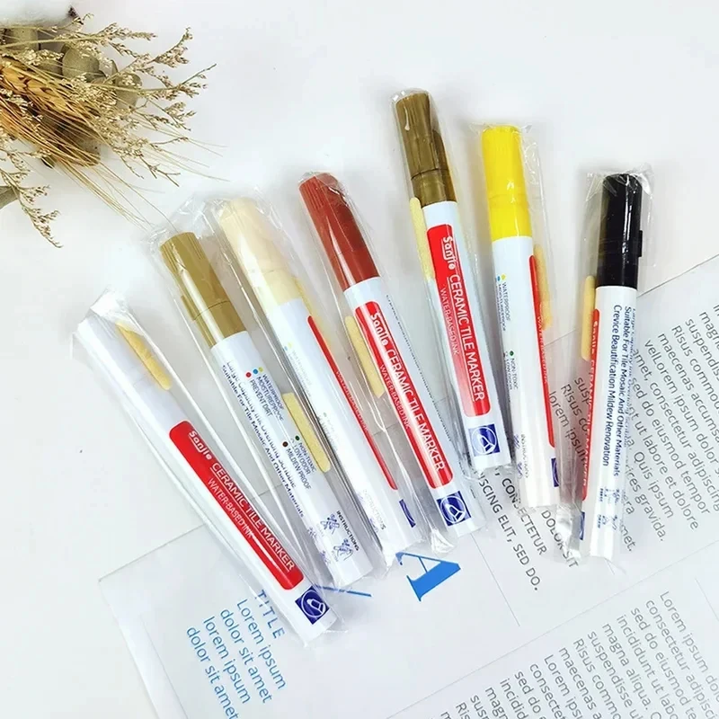 1-10Pcs 10 Colors Waterproof Tile Floor Marker Pen Wall Grout Pen For Kitchen Bathroom Ceramic Seam Paint Gap Repair Tools