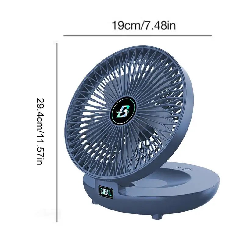 Fan For Bedroom Portable Rechargeable Fan Cooling Fan 3 Speed Wind Adjustable USB Charging 90 Adjustable Increase Air Flow For