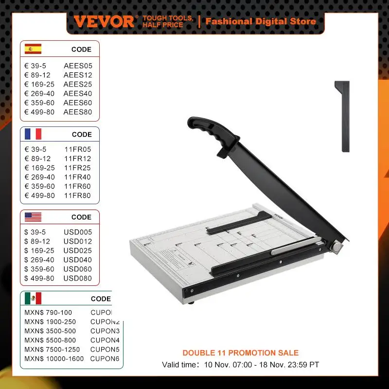 VEVOR Paper Cutter Guillotine Trimmer 15