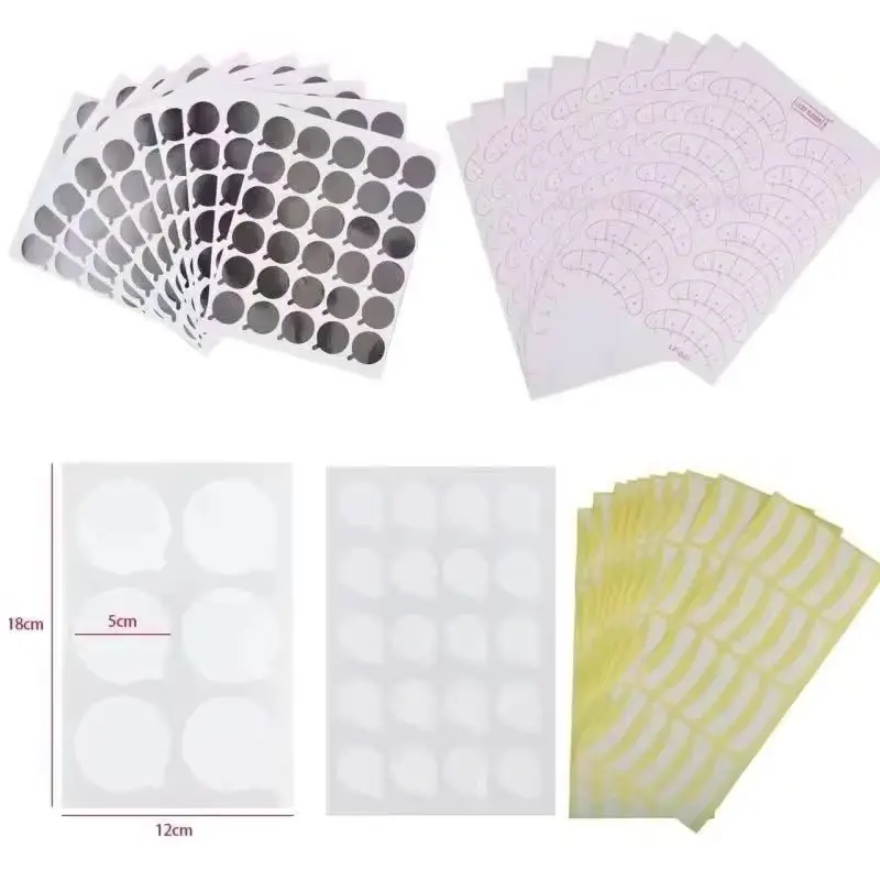 Disposable Eyelash Glue Holder Foil Pallet EyeLash Extension  Eye Pads Lashes Glue Sticker Stand on Jade Stone Makeup Tools