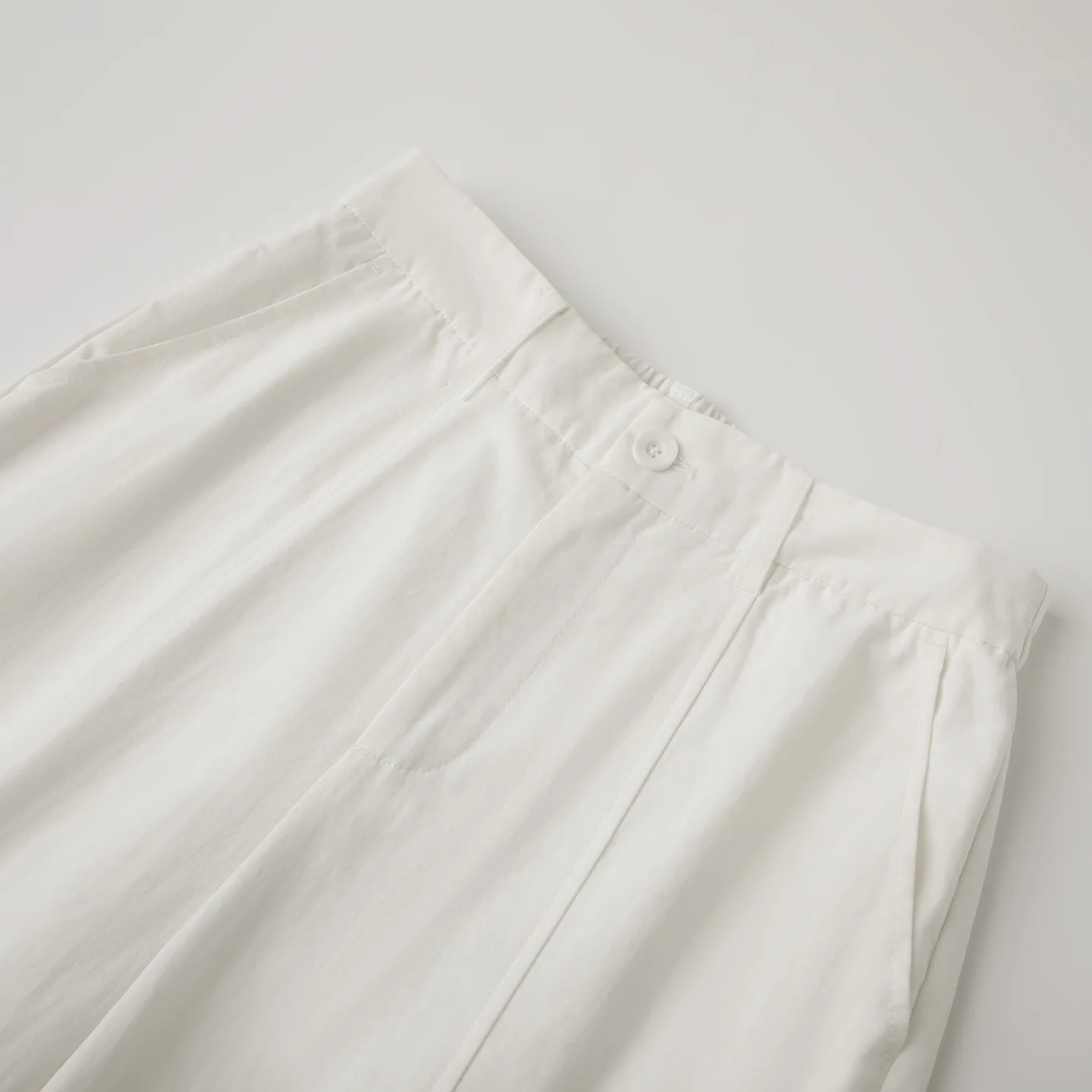 Maxdutti Lace Patchwork White Wide Leg Pants 2026 Summer New Style Elegant High Waisted Cropped Pants