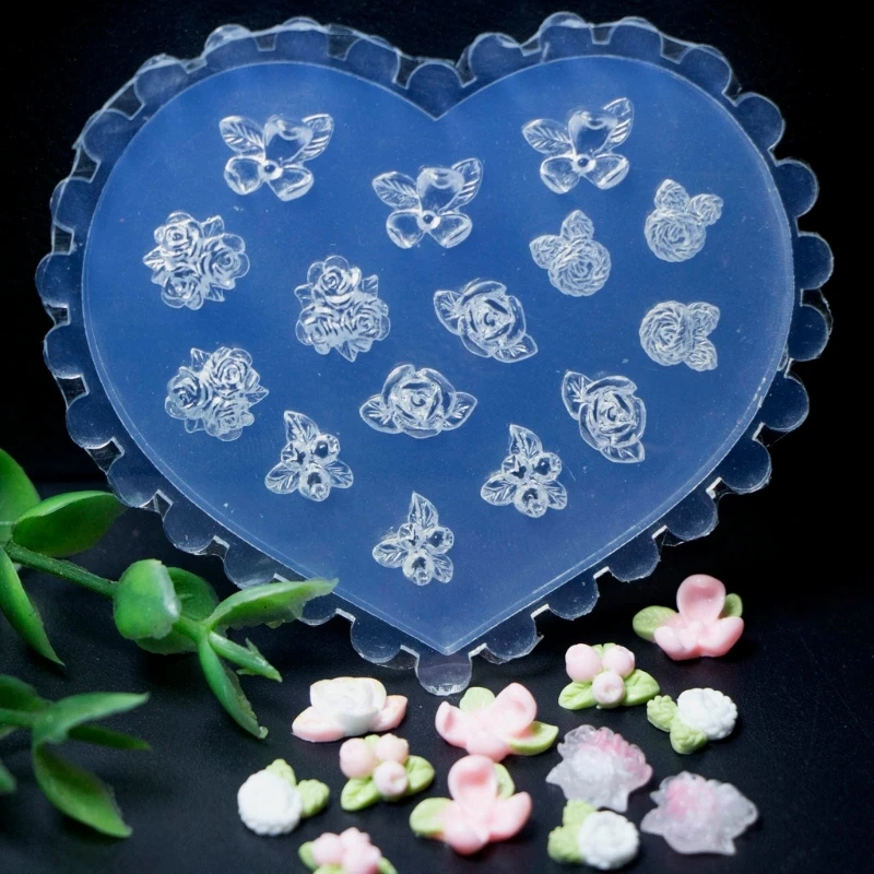 Silicone Epoxy Mold Embossed Pattern Molds Flowers Carving Mold Stencils Carving Templates Jewelry Tool