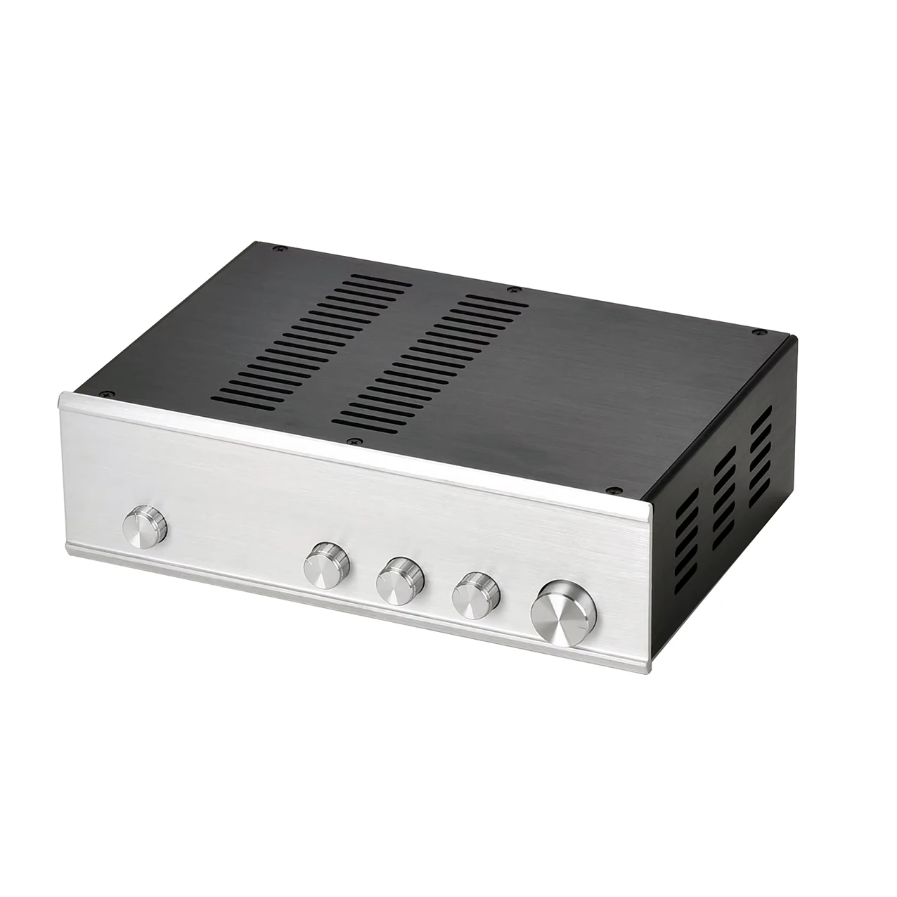 Hifi DIY Empty Aluminum Case Power Amplifier Enclosure Merged Preamp Box Decoder Housing Preamplifier Blank Shell 314X91X209mm