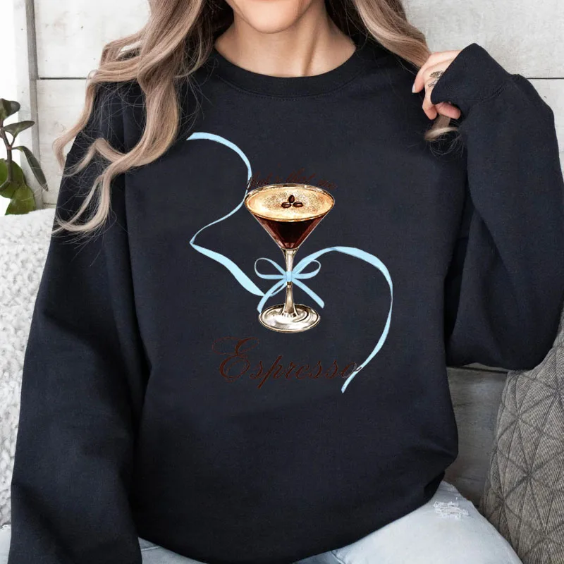 Sabrina Carpenter Espresso Hoodies Pullover Long Sleeve Graphic Crewneck Sweatshirts Harajuku Y2k Autumn Women's Clothing