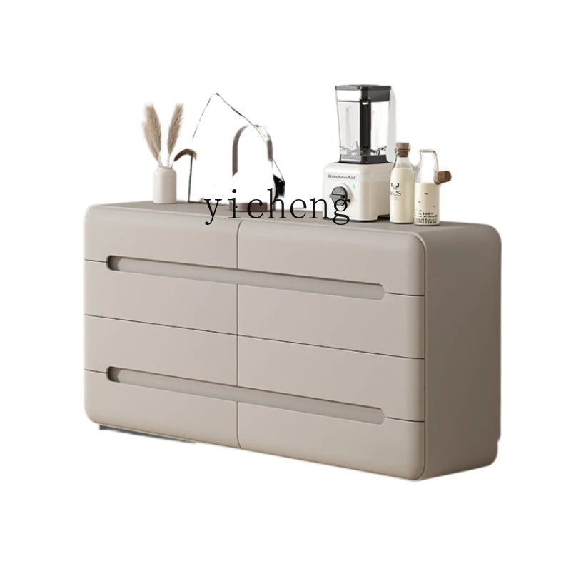 YY Cream Style Solid Wood Chest of Drawers Modern Simple Storage Eight Spares Cabinet Sitting Room Cabinet