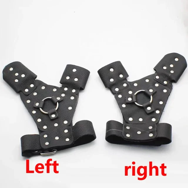 Left /Right Hand  Hunting Safety Glove Fishing Slingshot Archery Shoot Protective Waistband Steel Hand Guard Protector