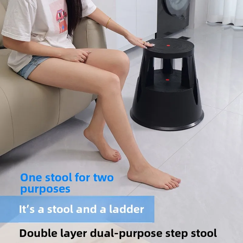 Library Stool Movable Book Tally Stool Pickup Foot Stool