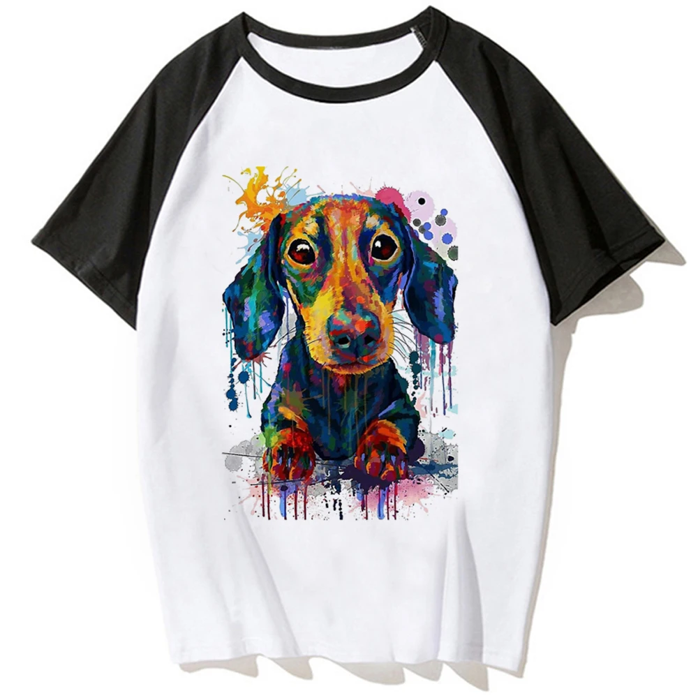 

Dachshund t-shirts women manga top girl comic manga designer clothing