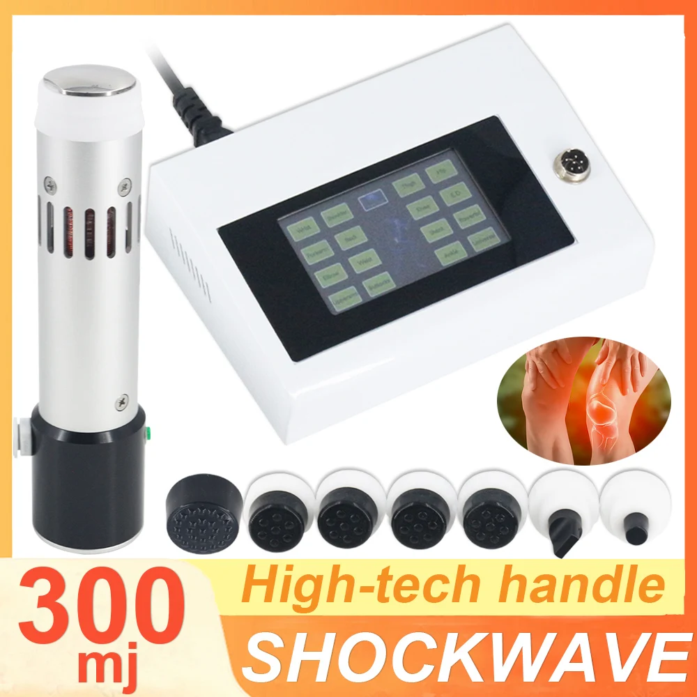 300MJ Shockwave Therapy Machine ED Treatment High Energy Relieve Shoulder Neck Pain Easy Use Physiotherapy Shock Wave Equipment