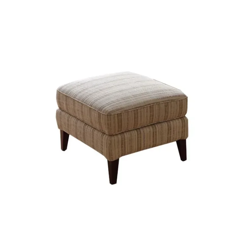 High backrest, cotton and linen fabric single sofa chair, American tiger chair with armrests, solid wood