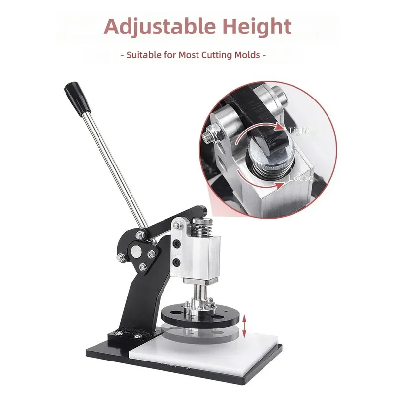 DIY Hand Press Leather Die Cutter Embossing Machine - Manual Cutting Mold for Leathercraft Cloth Paper Handmade Punch Craft Maki