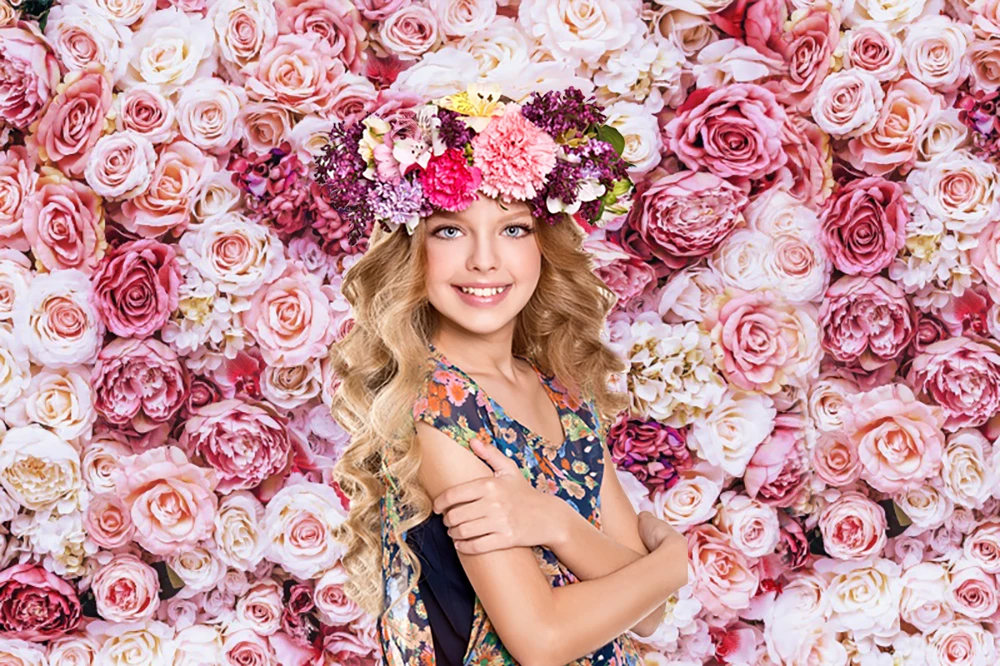 Blumen-Blumen-Wand-Hochzeitshintergrund für Fotografie, Braut, Babyparty, Geburtstag, Mariage, Zeremonie, Hintergrund, Dekor, Fotostudio