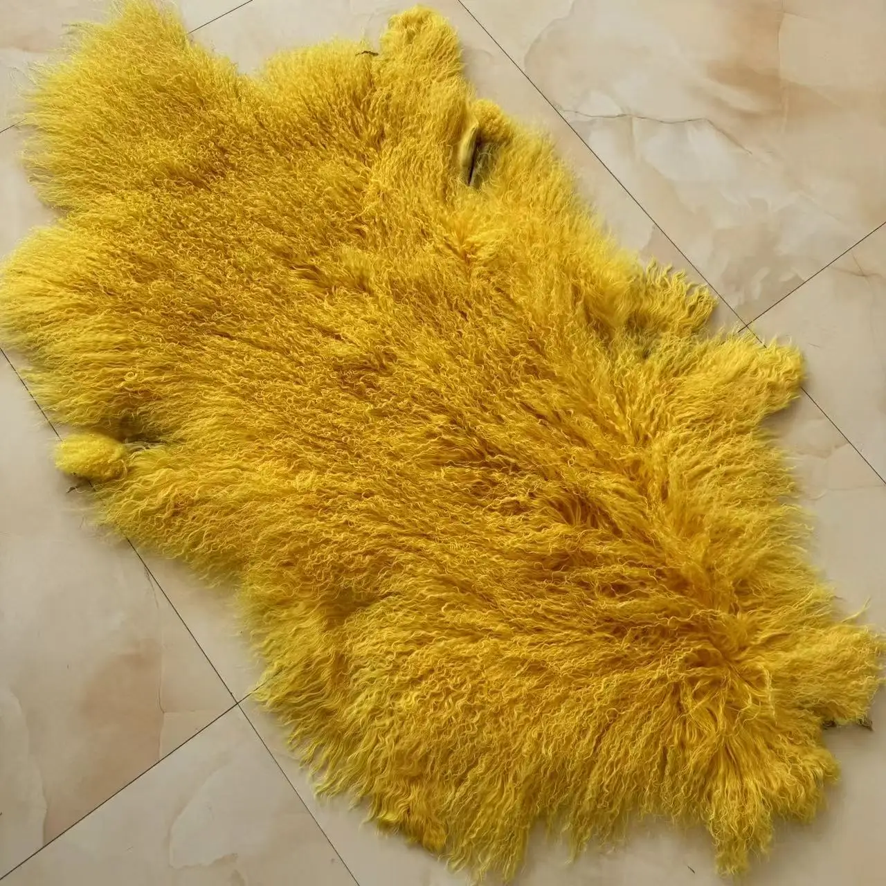 Factory price real Mongolian sheep skin curly fur lamb skin of fur animals