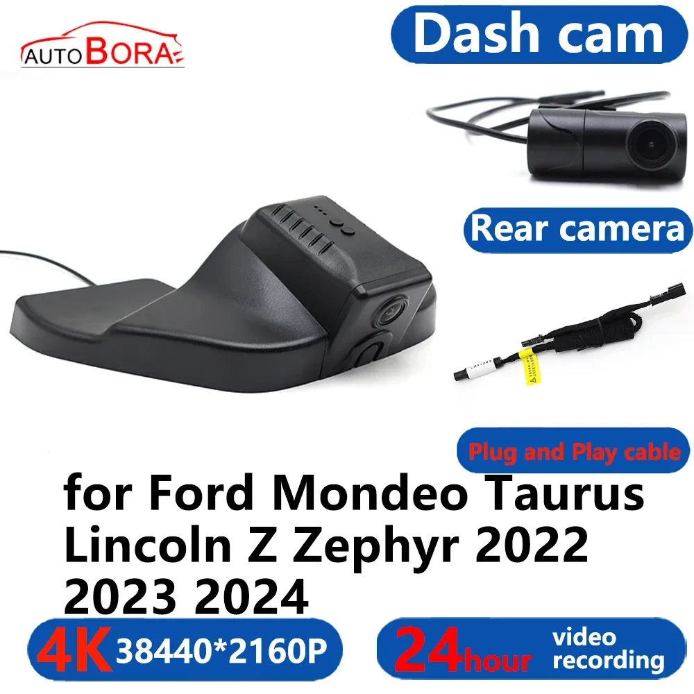 

AutoBora 4K Wifi 3840*2160 Car DVR Dash Cam Camera 24H Video for Ford Mondeo Taurus Lincoln Z Zephyr 2022 2023 2024