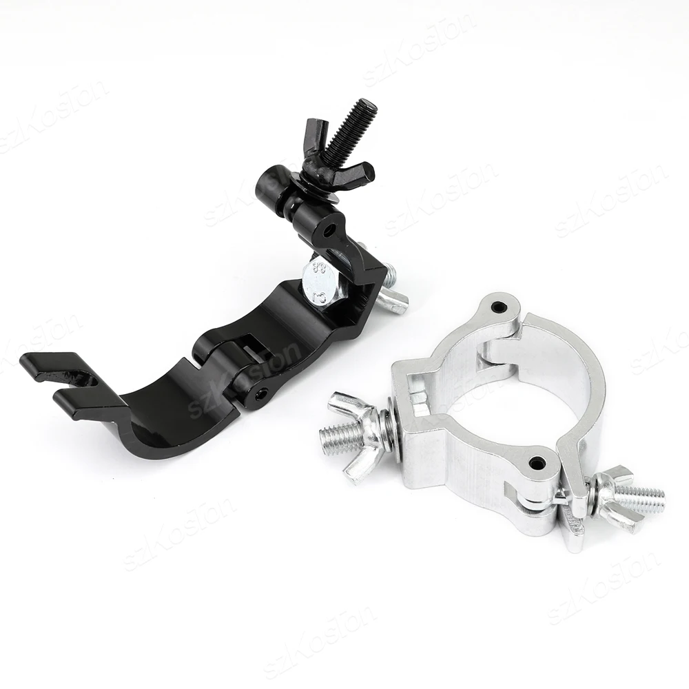 Alumimun Alloy Round Clamp Hanger Hook Bracket Stage Durable Heavy Duty Hook Theatre Lighting Kit 48-52mm Stage Light Clamp
