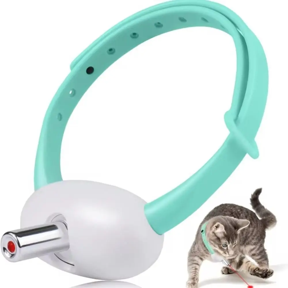 Novo brinquedo laser automático para gatos, elétrico com luz led, colares inteligentes, suprimentos para animais de estimação, coleira laser para gatos, acessórios para gatos