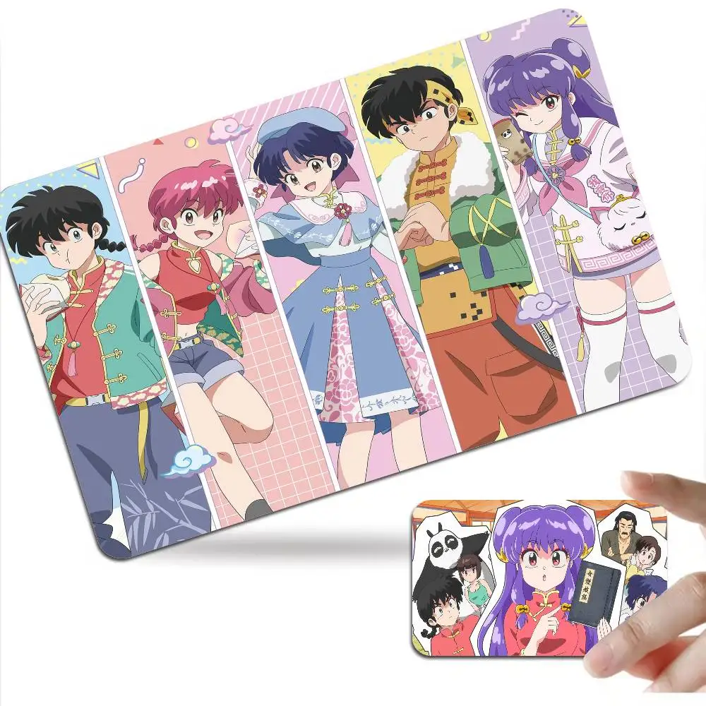 Anime Ranma 2 1 Anime Spend or Save Funny Shell On Off Ultra Thin No Fade Sticker Skin Cover Film for Debit Credit Card