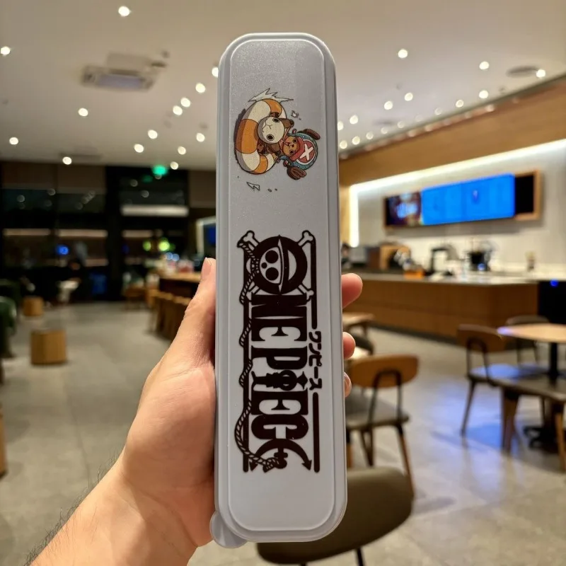 

One Piece anime kawaii stainless steel chopsticks spoon fork chopstick set cute Chopper peripheral three-piece tableware gift