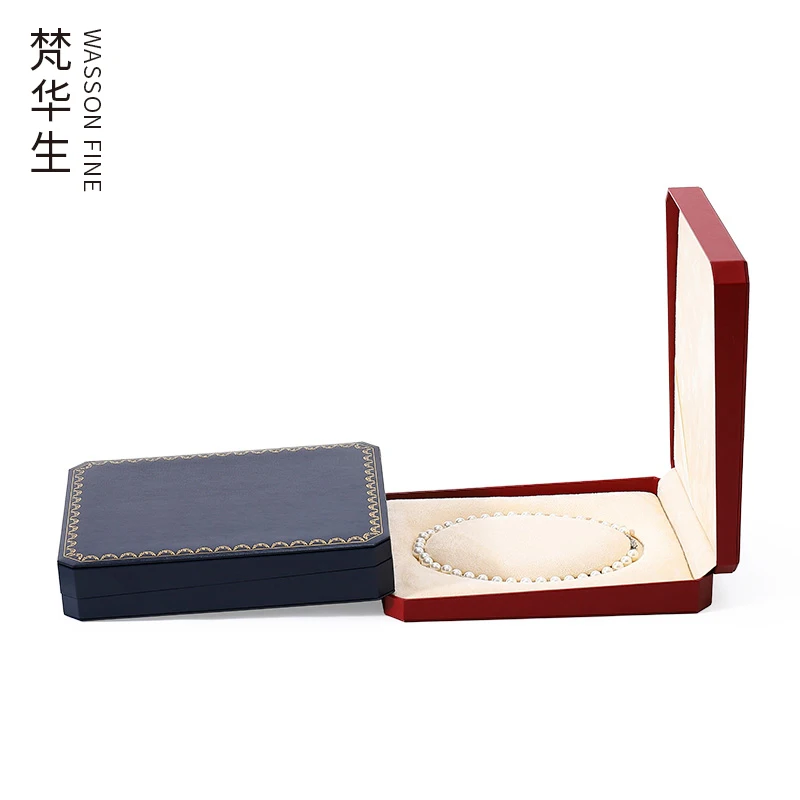 Pearl necklace large jewelry box gift octagonal packaging box jewelry display storage box