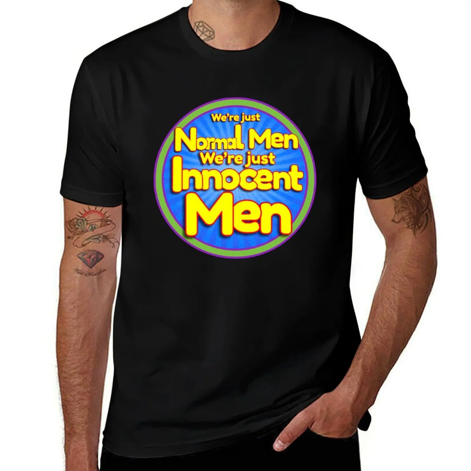 NORMAL MEN - INNOCENT MEN (alternative version) T-Shirt summer top Aesthetic clothing tees plain black t shirts men