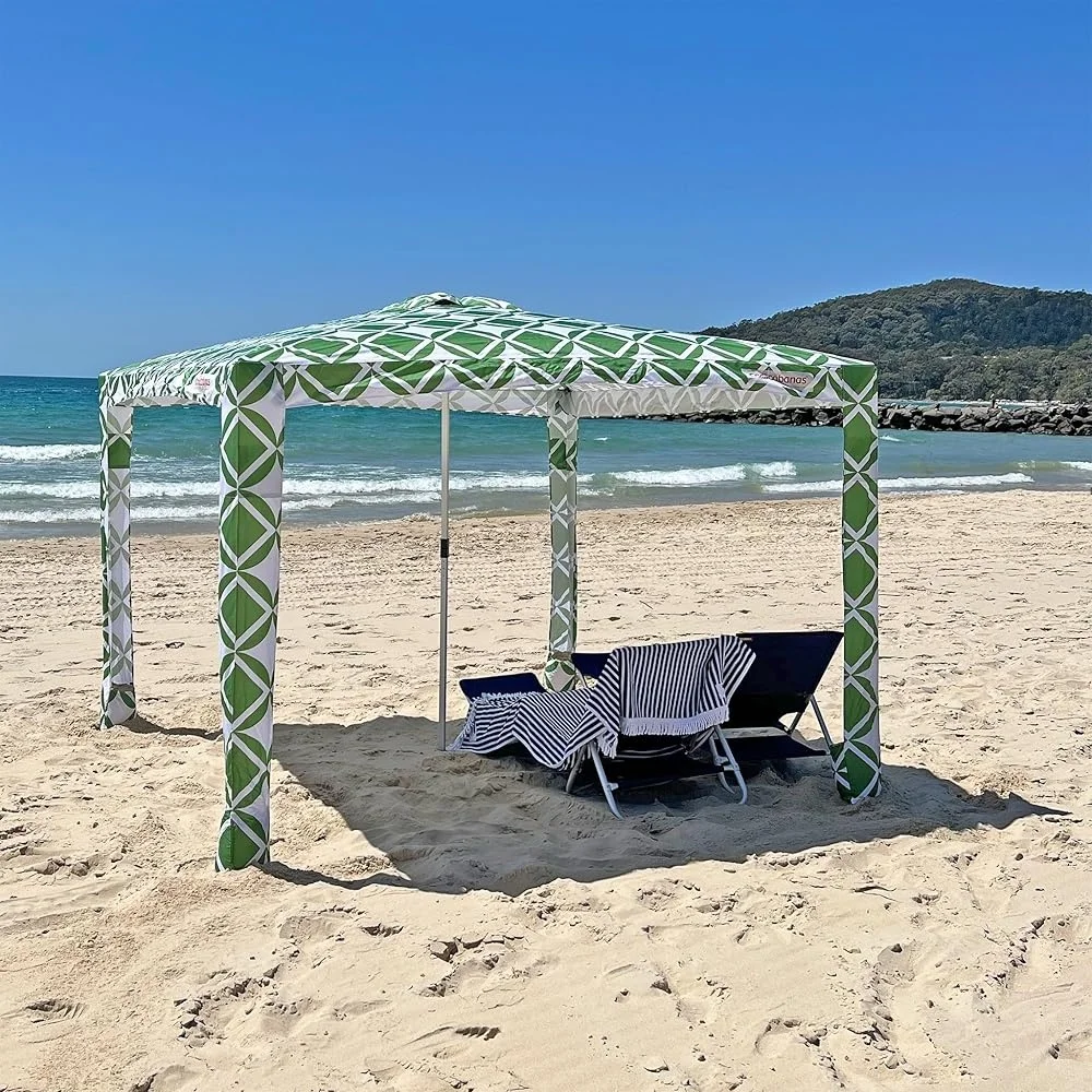 Easy Setup Beach Shade Tent UPF 50  Sun Protection Compact Portable Family Cabana Wind Resistant Outdoor Relaxation